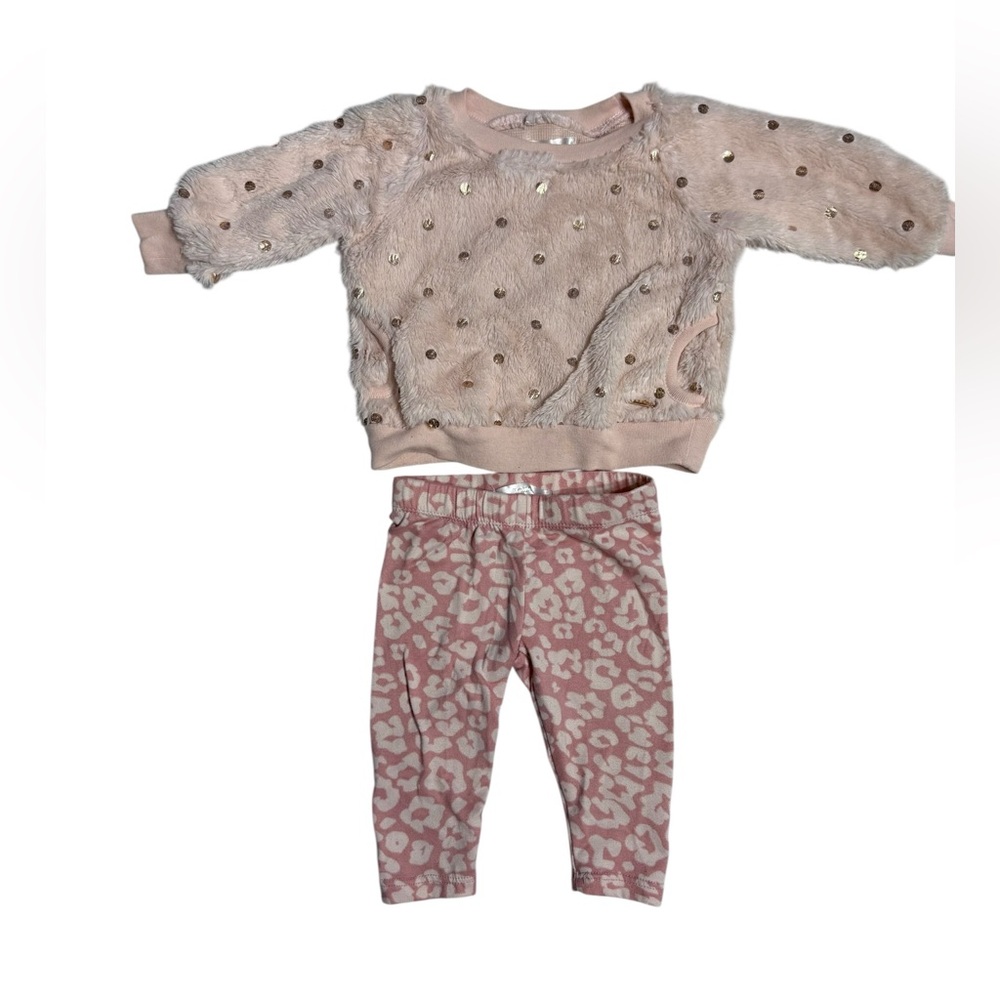 Tahari Baby Girl Pink Outfit Matching Set Size 3-6 Months